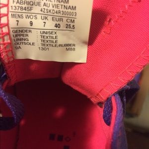 Authentic neon pink and purple converse